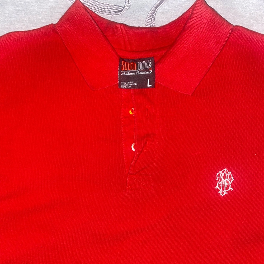 Red Southpole Embroidered Polo